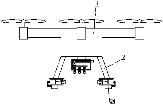 Unmanned aerial vehicle used for collecting water samples and having high safe performance