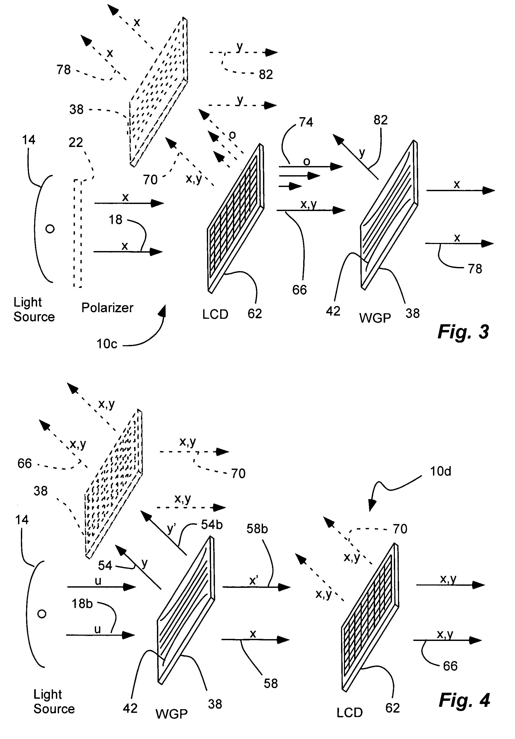 Method and apparatus for correcting a visible light beam using a wire-grid polarizer