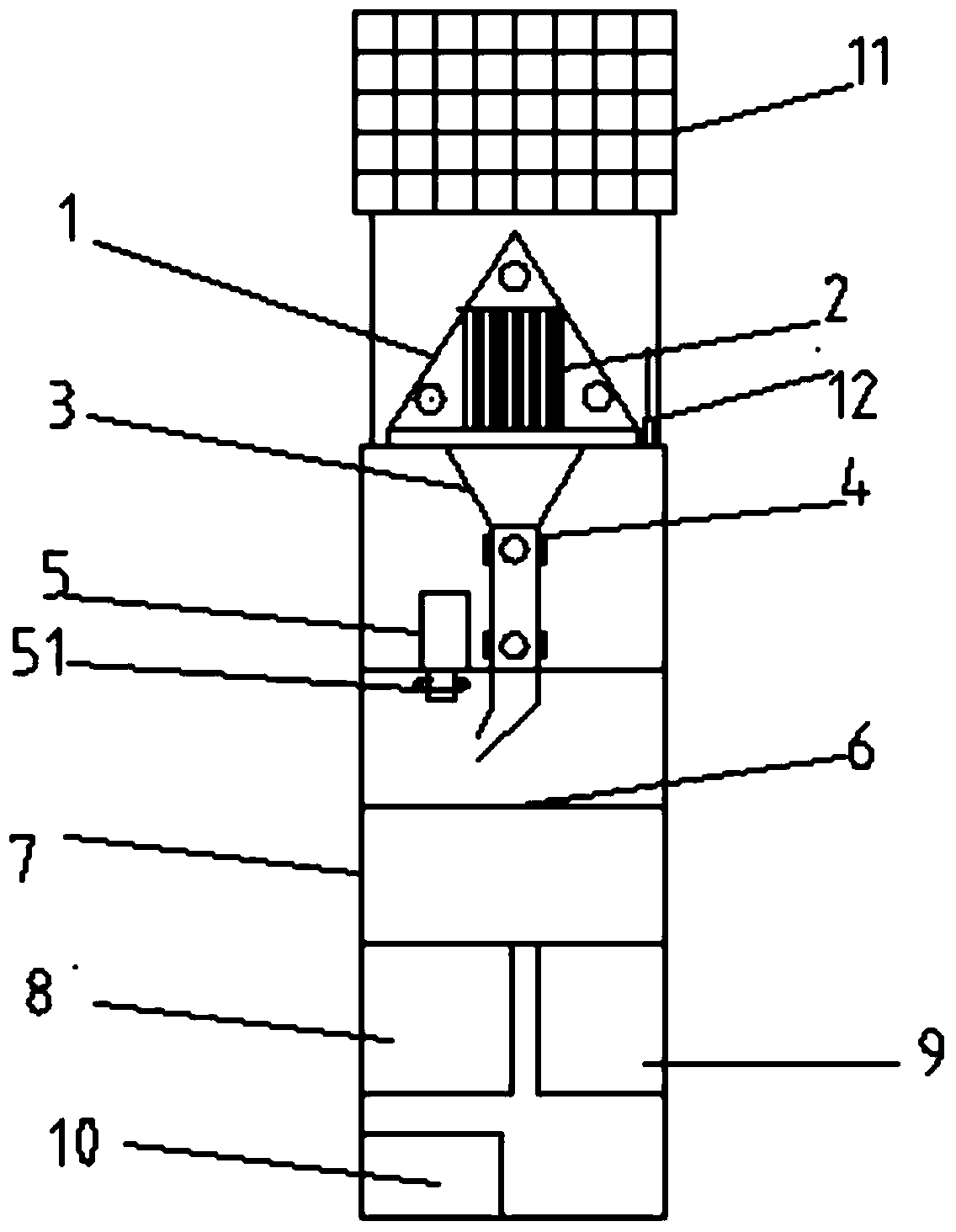 Counting device and counting system for trapping injurious insects