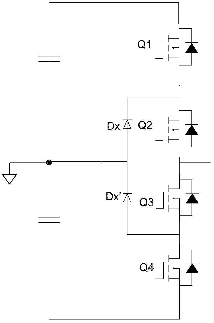 Inverter topology in high frequency application and control method of inverter topology