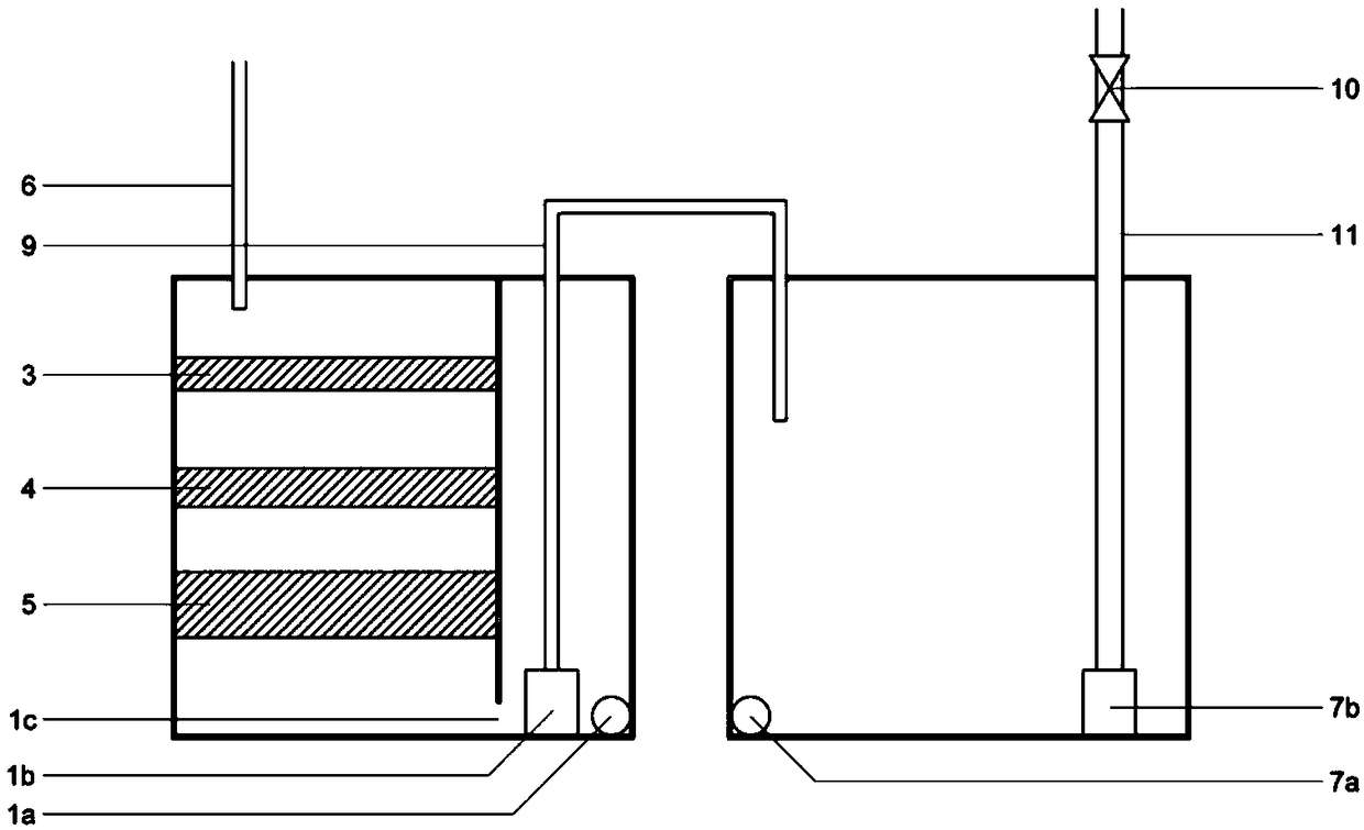 Testing device for roof greening rainwater detention storage performance of sloping roof and testing method