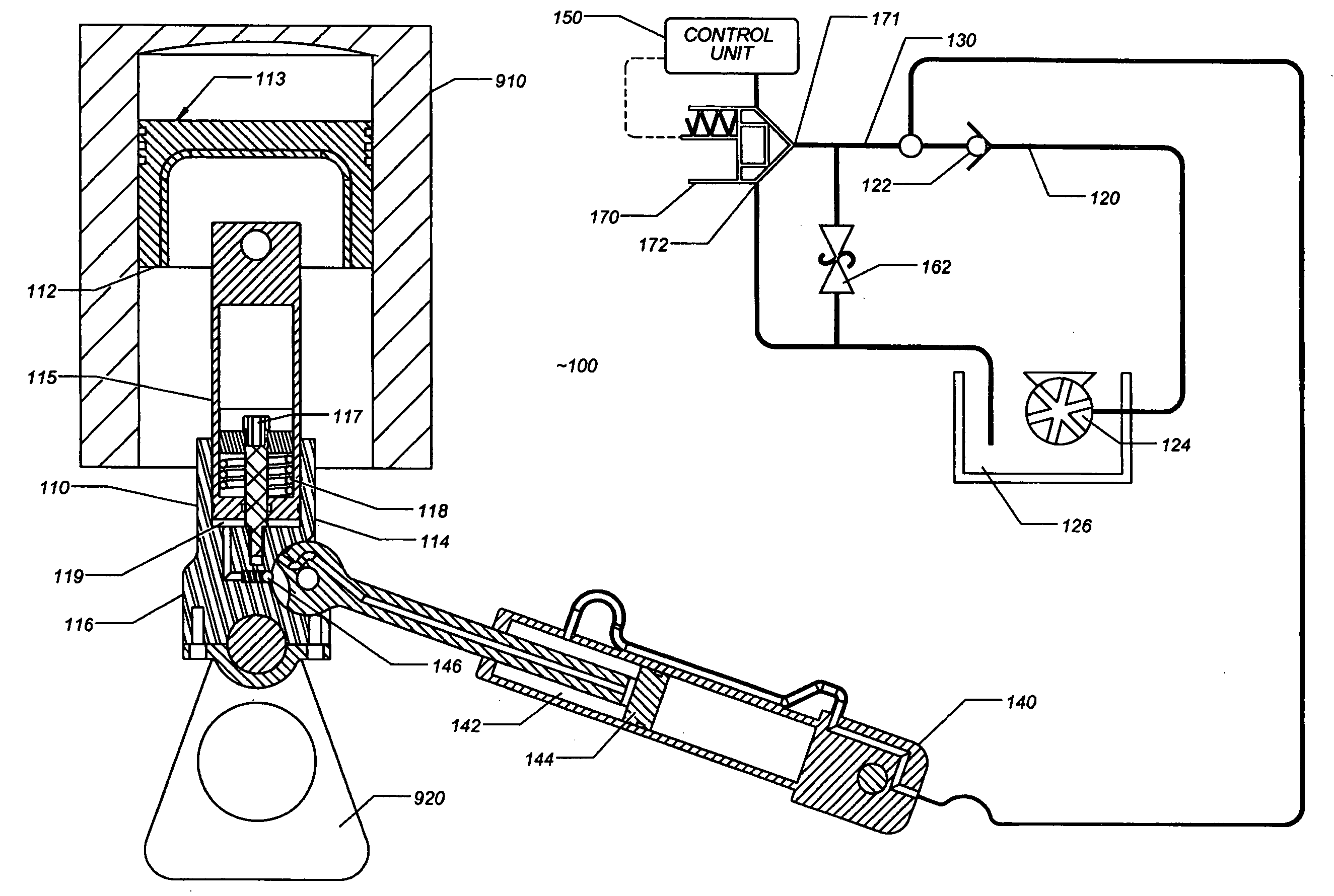 Variable compression ratio system