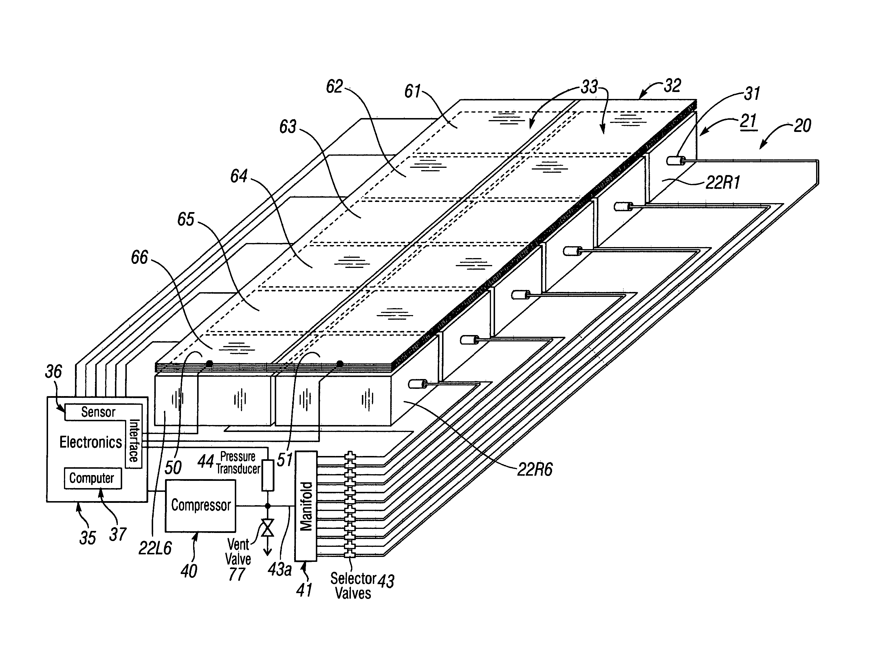 Adaptive cushion method and apparatus for minimizing force concentrations on a human body