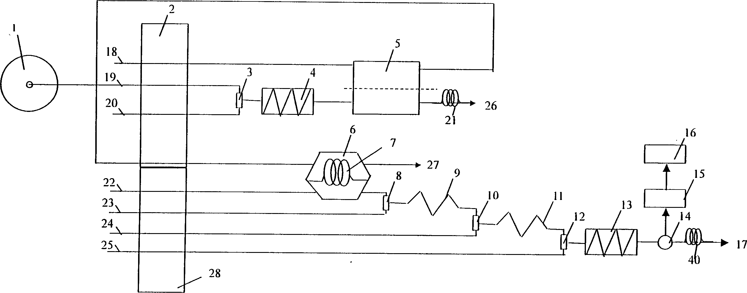 Flow injection colorimetric cyanogens detection device and cyanogens detection method thereof