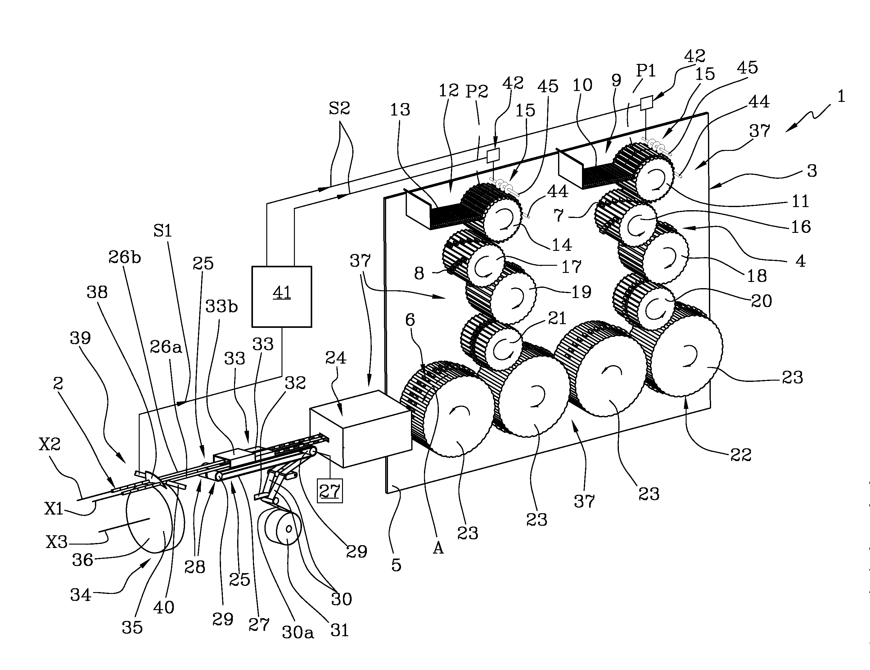 Twin track machine and a method for manufacturing composite filters attachable to cigarettes, cigars and the like