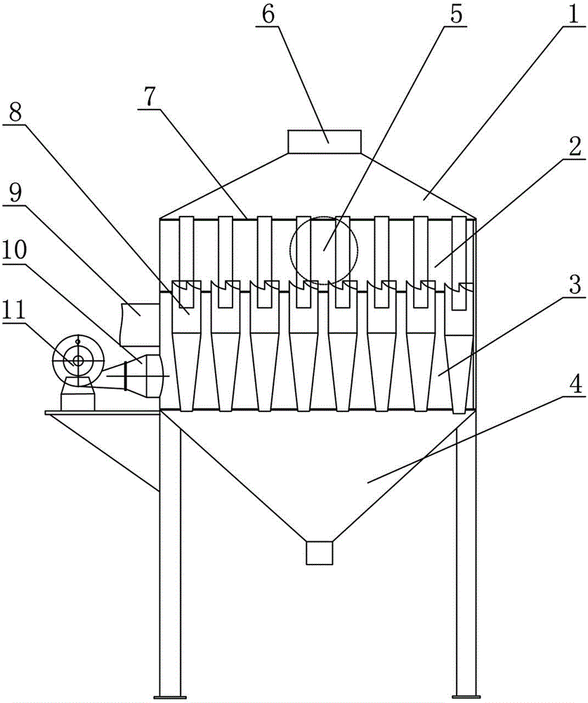 Combined heat-exchange dust remover for production of expanded perlite