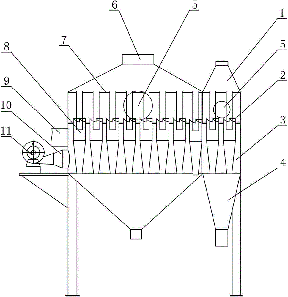 Combined heat-exchange dust remover for production of expanded perlite