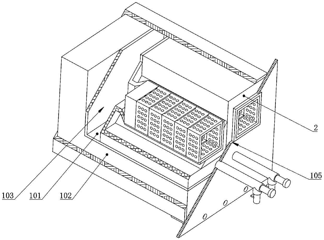 Curtain type heat storage burner for forging heating furnace