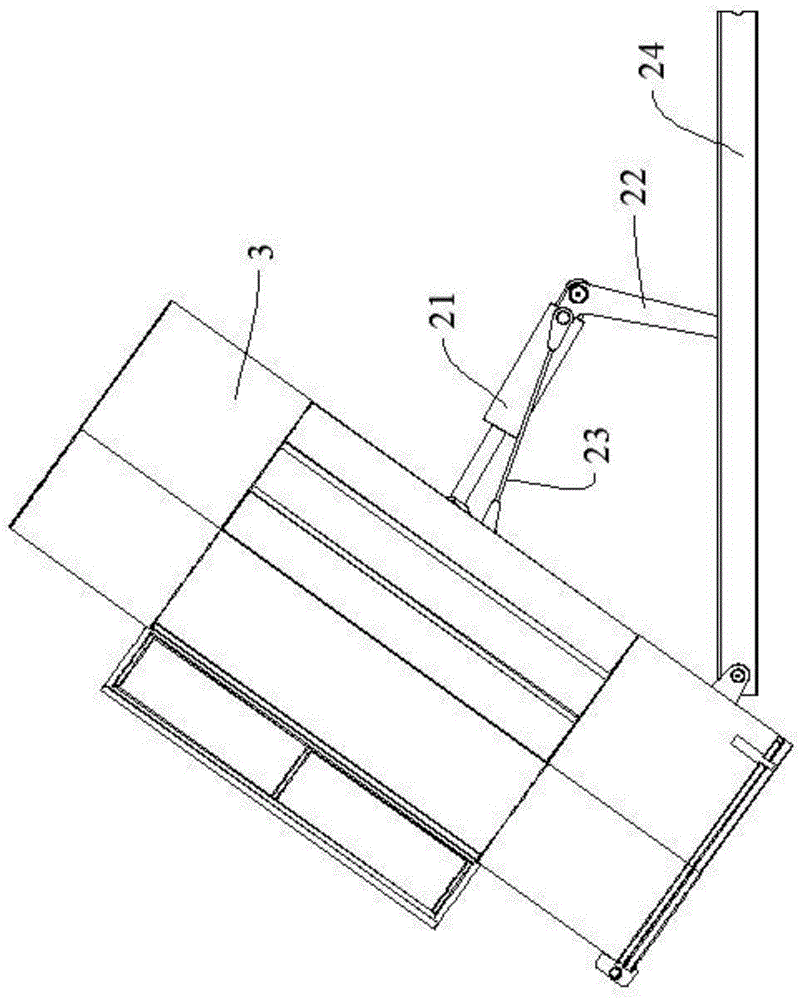 Small-stroke large-corner dumper lifting machine