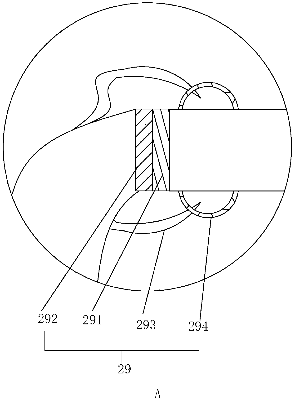 Domestic sewage treatment device based on water treatment agent and ceramic membrane