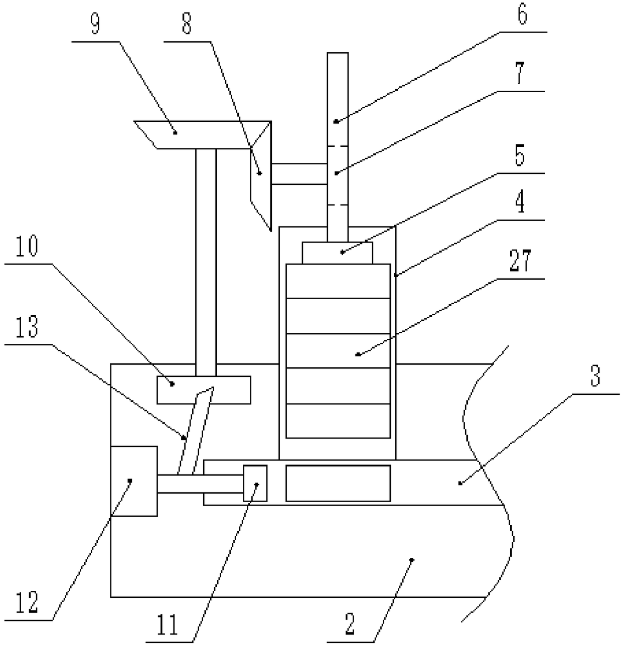 Punching device for motorcycle frame