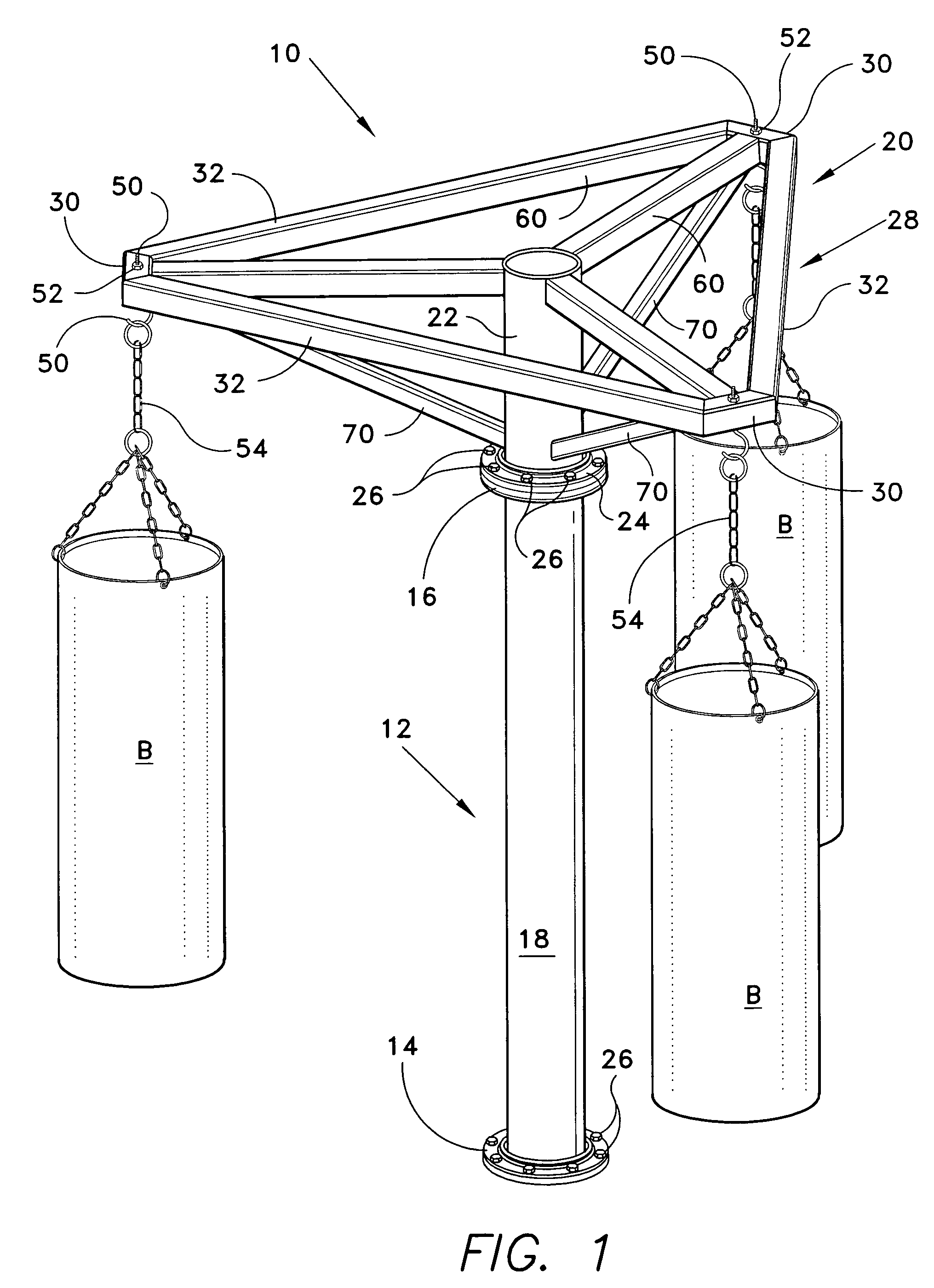 Multiple heavy bag stand