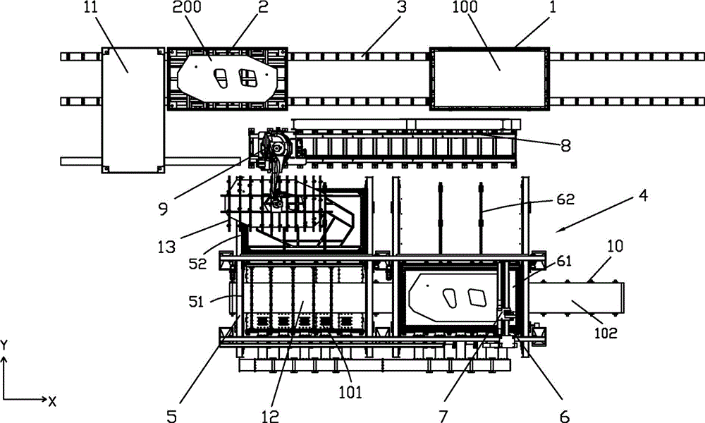 Metal plate feeding, discharging and cutting method and system