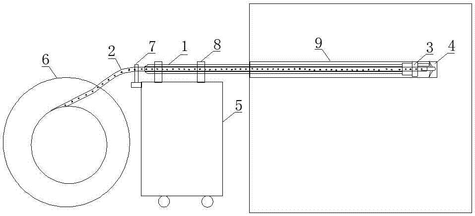 Down hole continuous screen pipe hole protection method for coal mine