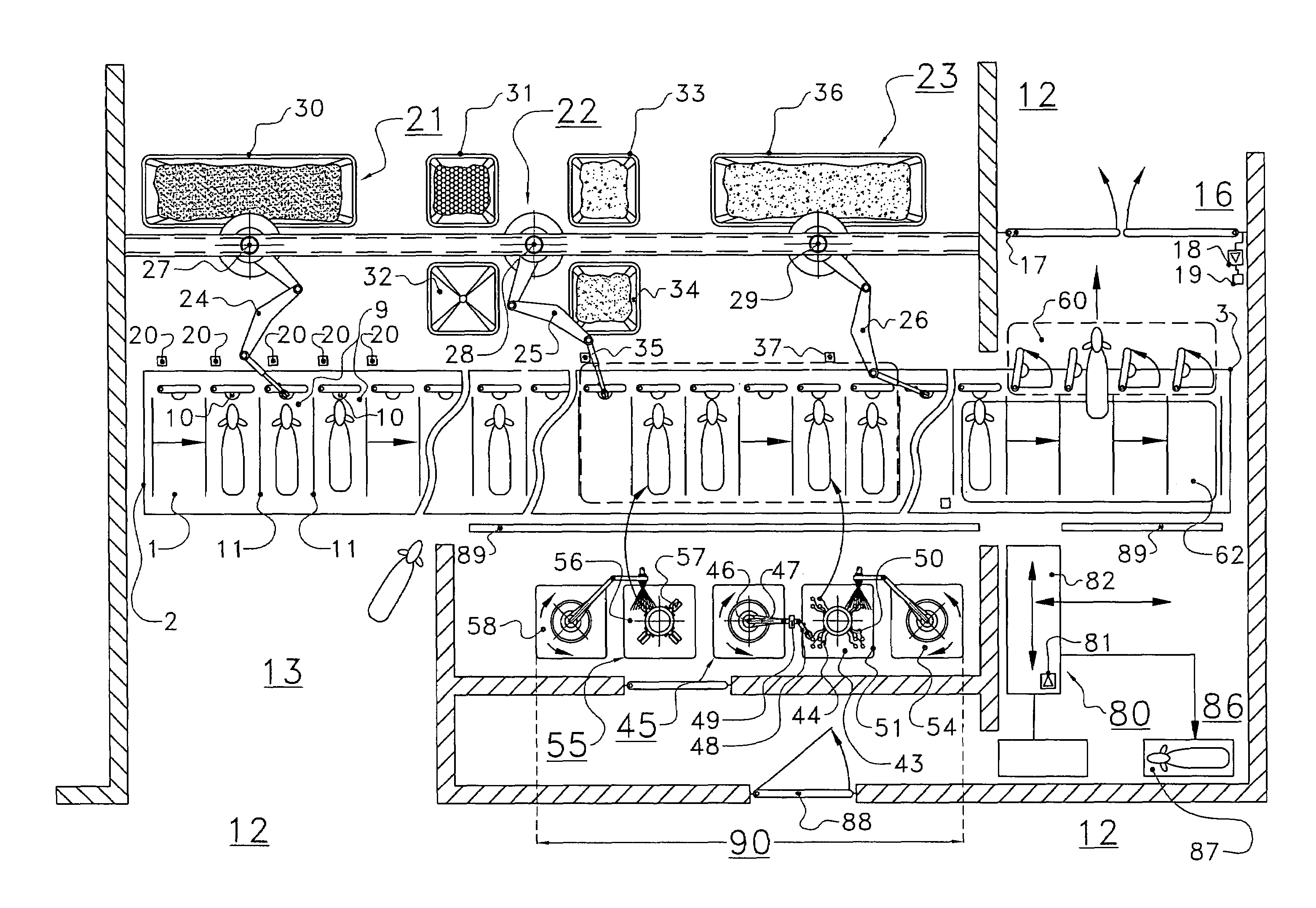 Assembly for and a method of feeding and milking animals