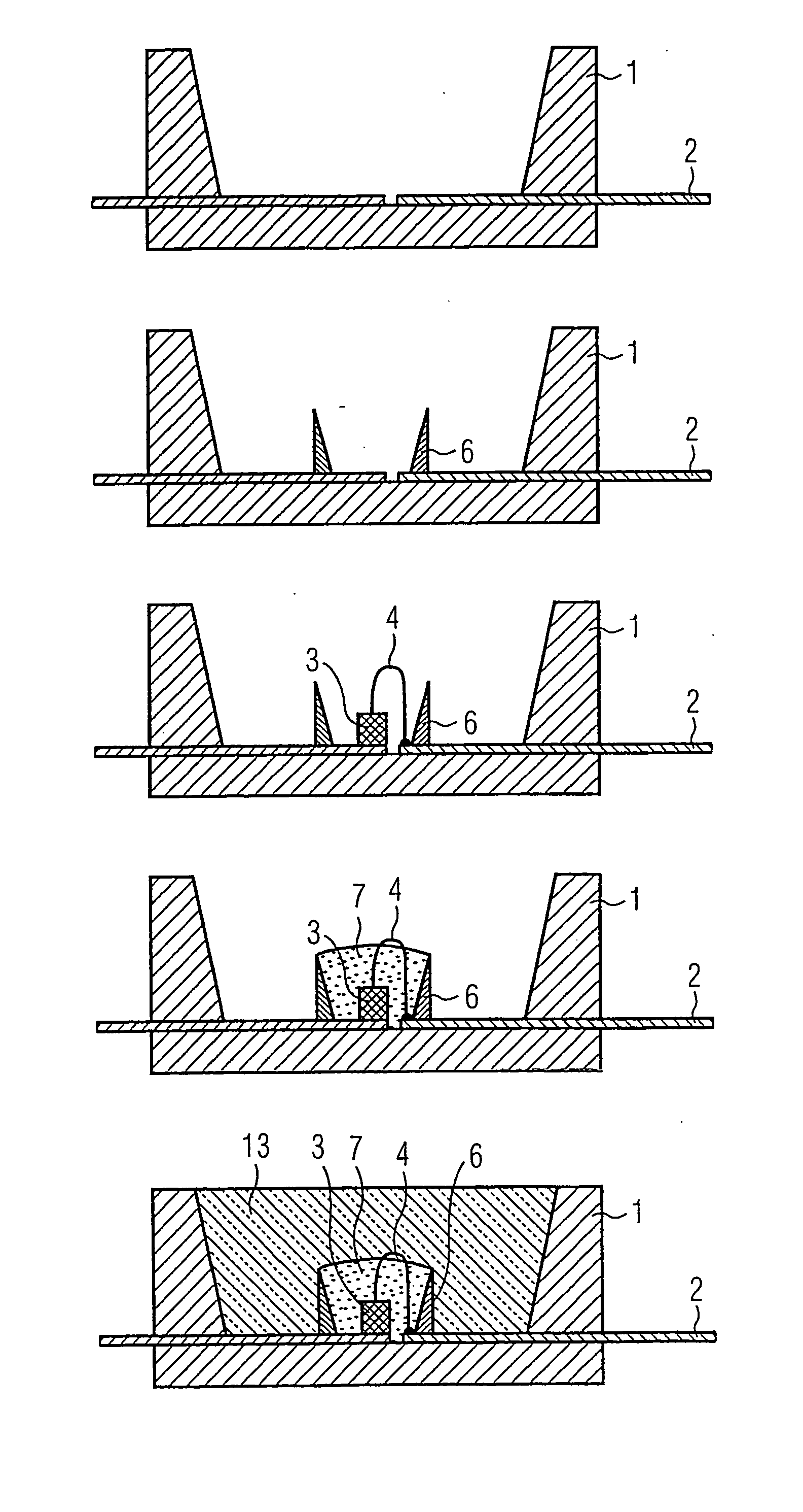 Radiation emitting semiconductor component with luminescent conversion element