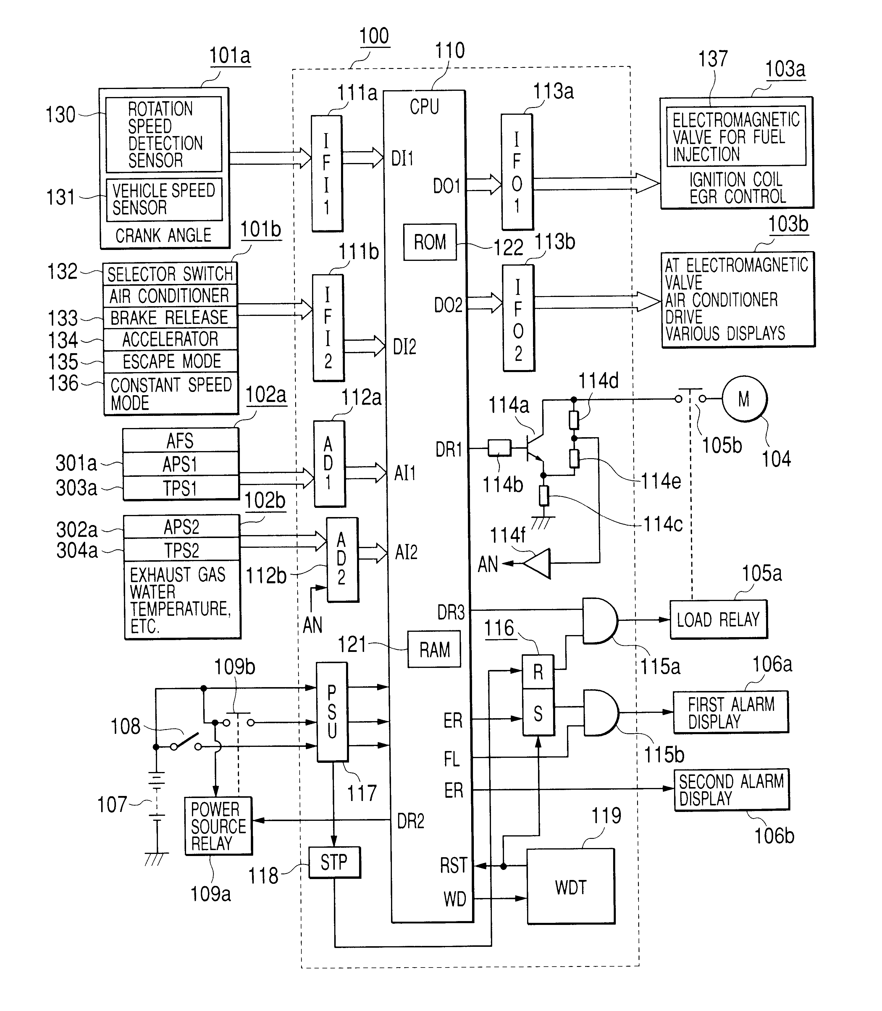 Vehicle engine control device