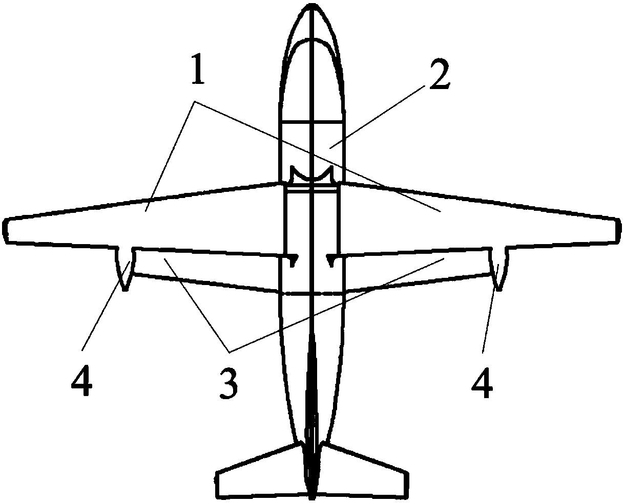 An aircraft aerodynamic layout using trailing edge support wings