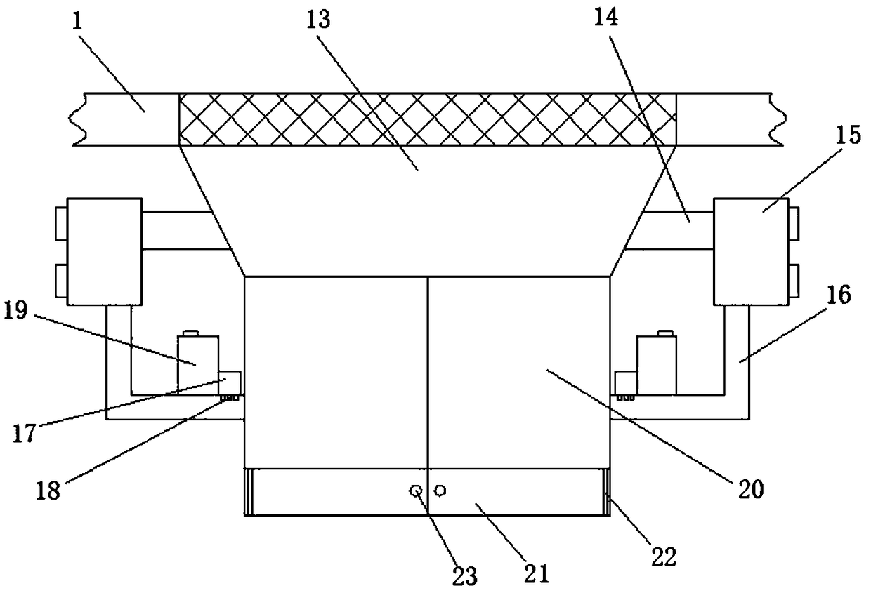 Plate cutting dust recovery device