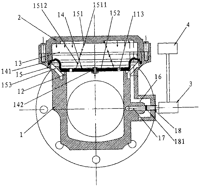 Diaphragm valve with middle and large caliber controlled by small moment