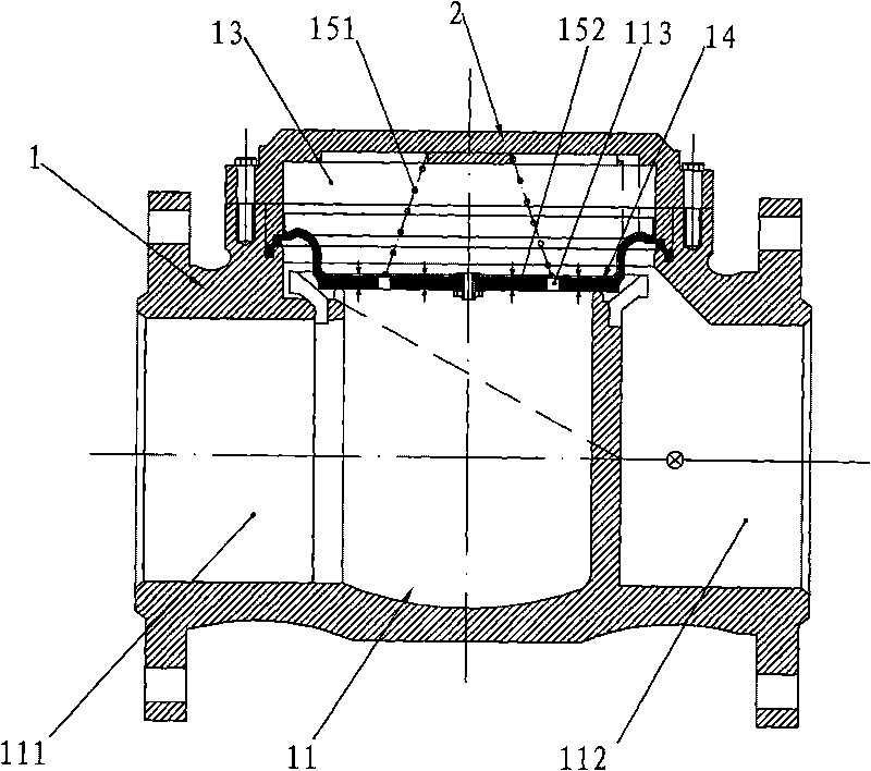 Diaphragm valve with middle and large caliber controlled by small moment