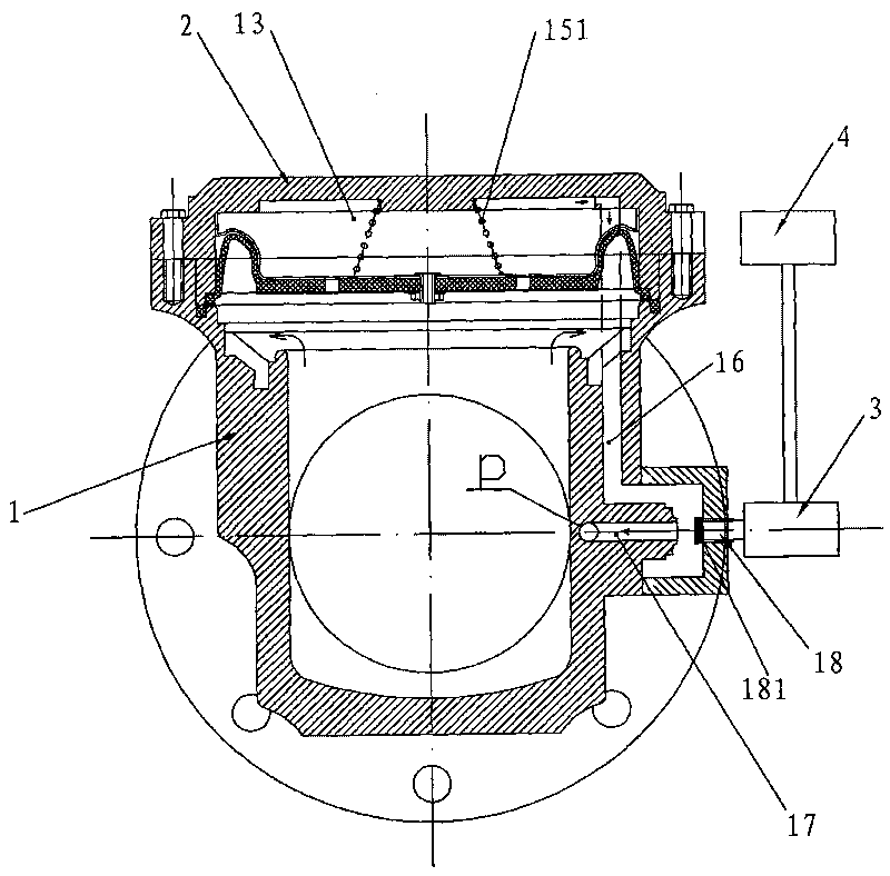 Diaphragm valve with middle and large caliber controlled by small moment