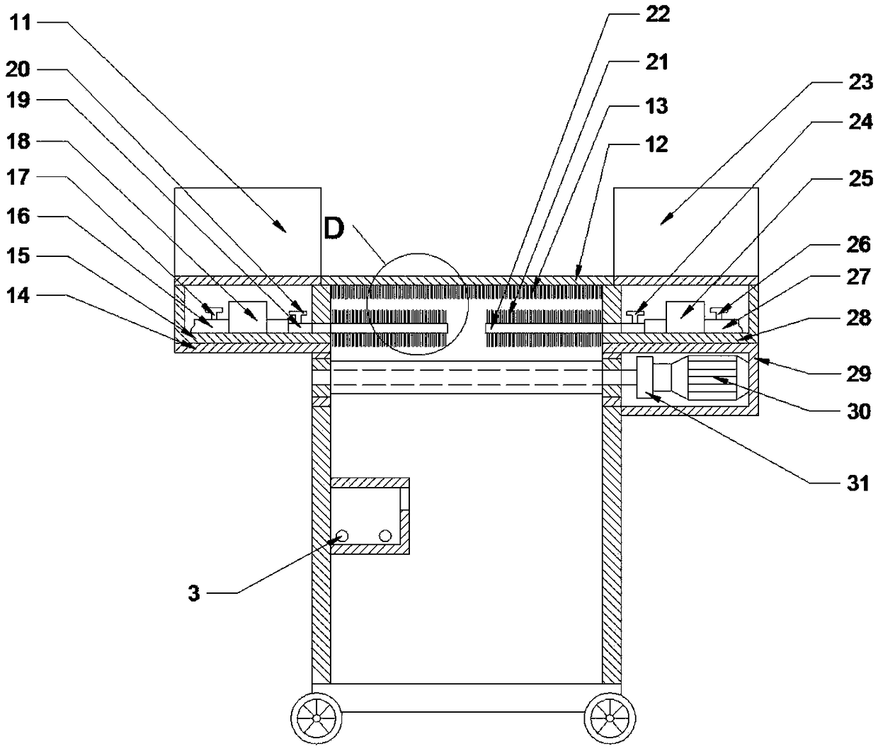 Cleaning device for medicine bottles for laboratory use