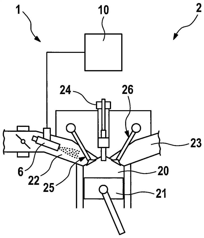 Device for injecting water for internal combustion engines and method for operating such a device