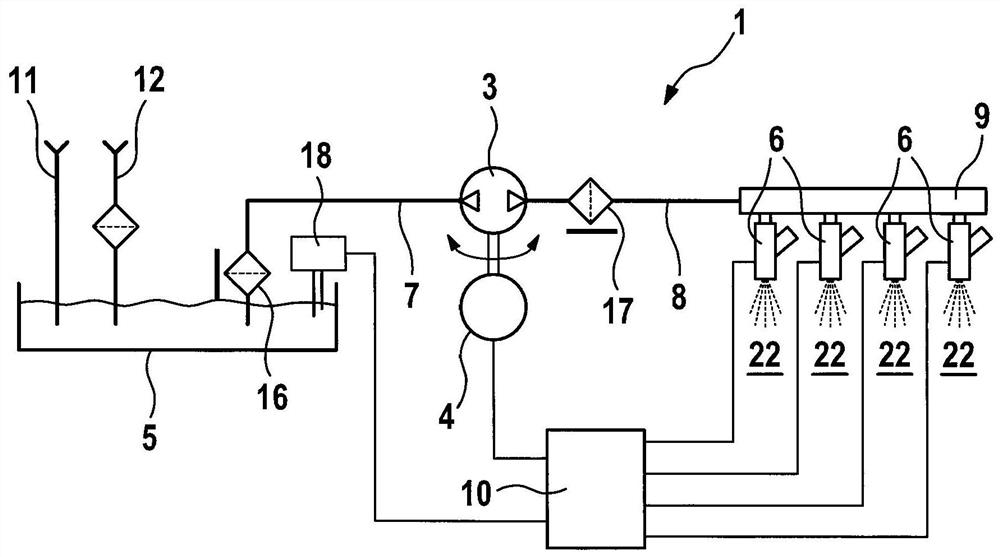 Device for injecting water for internal combustion engines and method for operating such a device