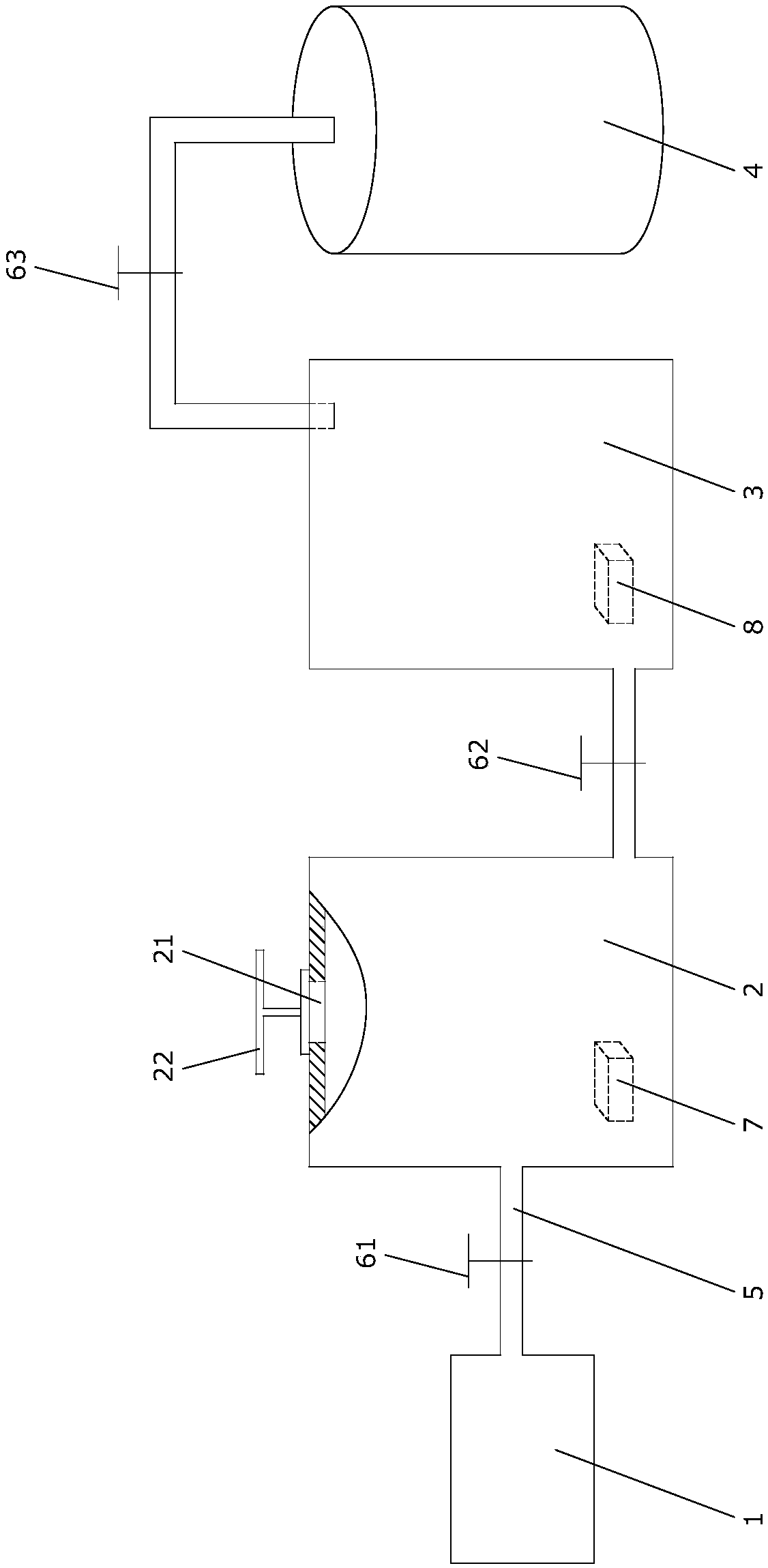 Device and method for measuring volume of irregular object through gas