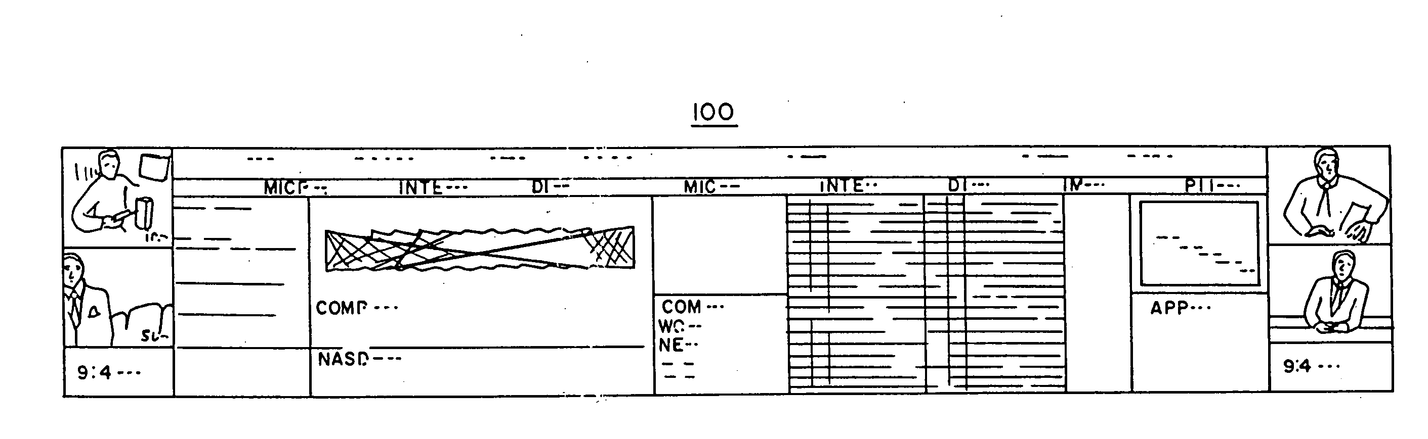 Media wall for displaying financial information