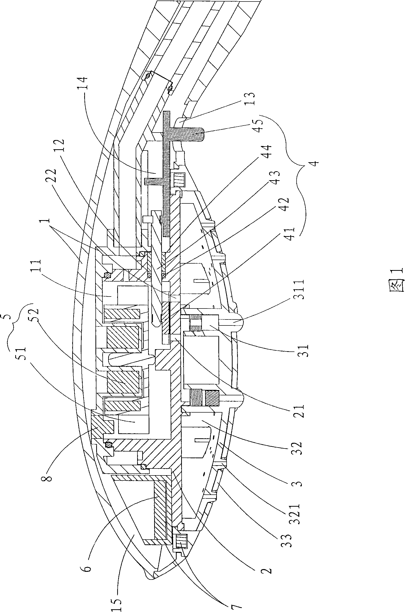 Pull-dial switching device for water exit of shower