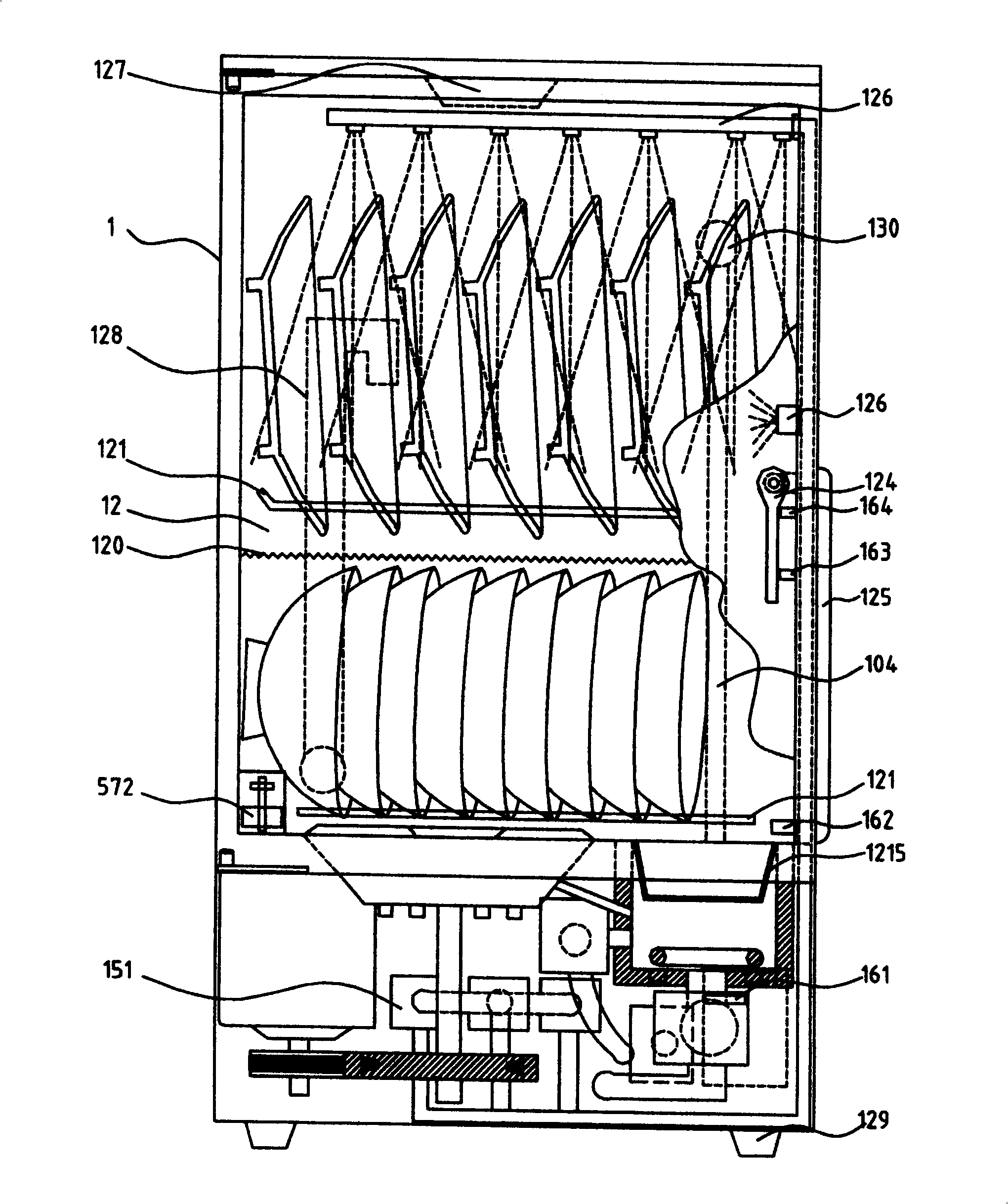 Domestic split dish-washing machine