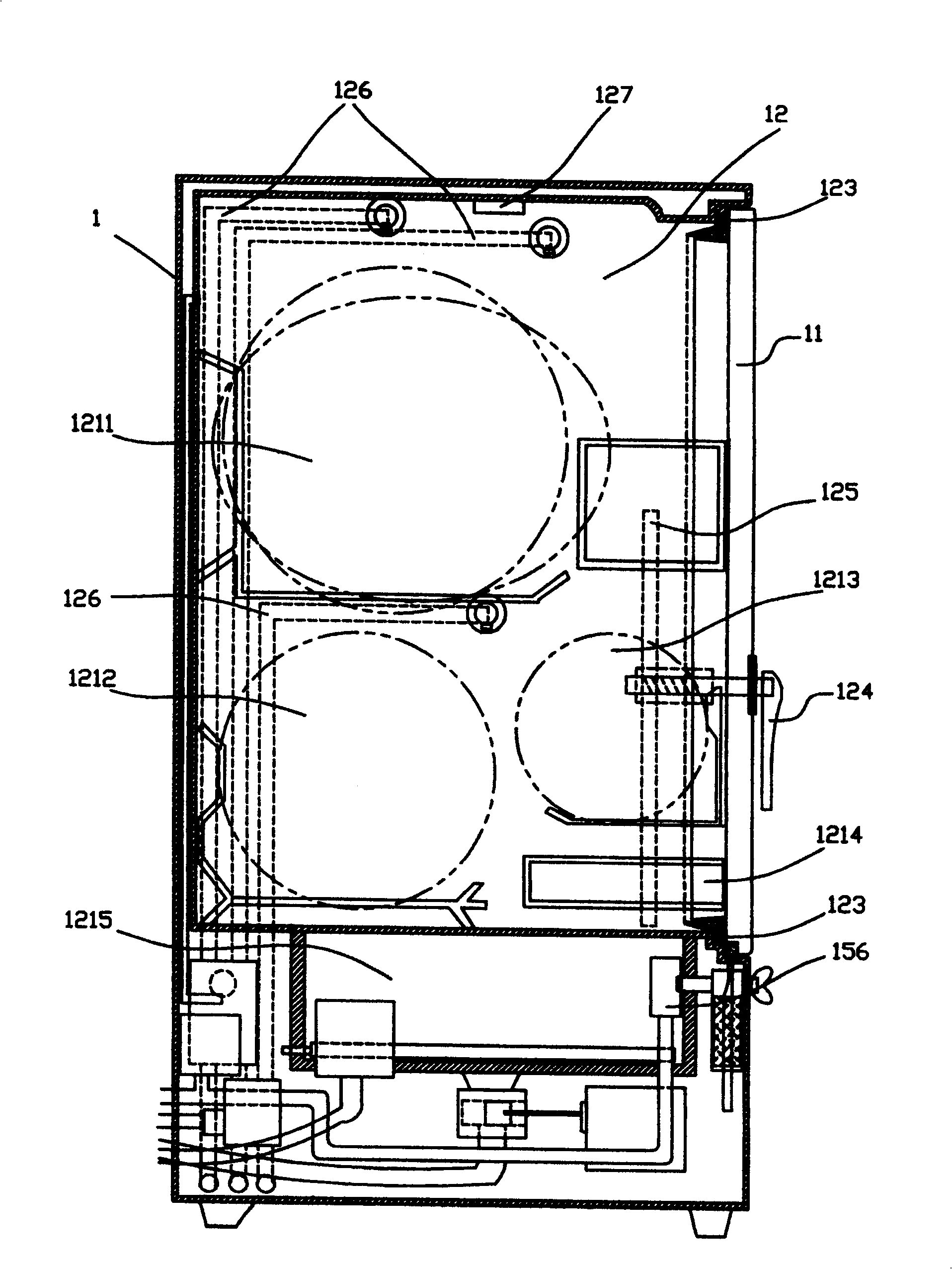 Domestic split dish-washing machine