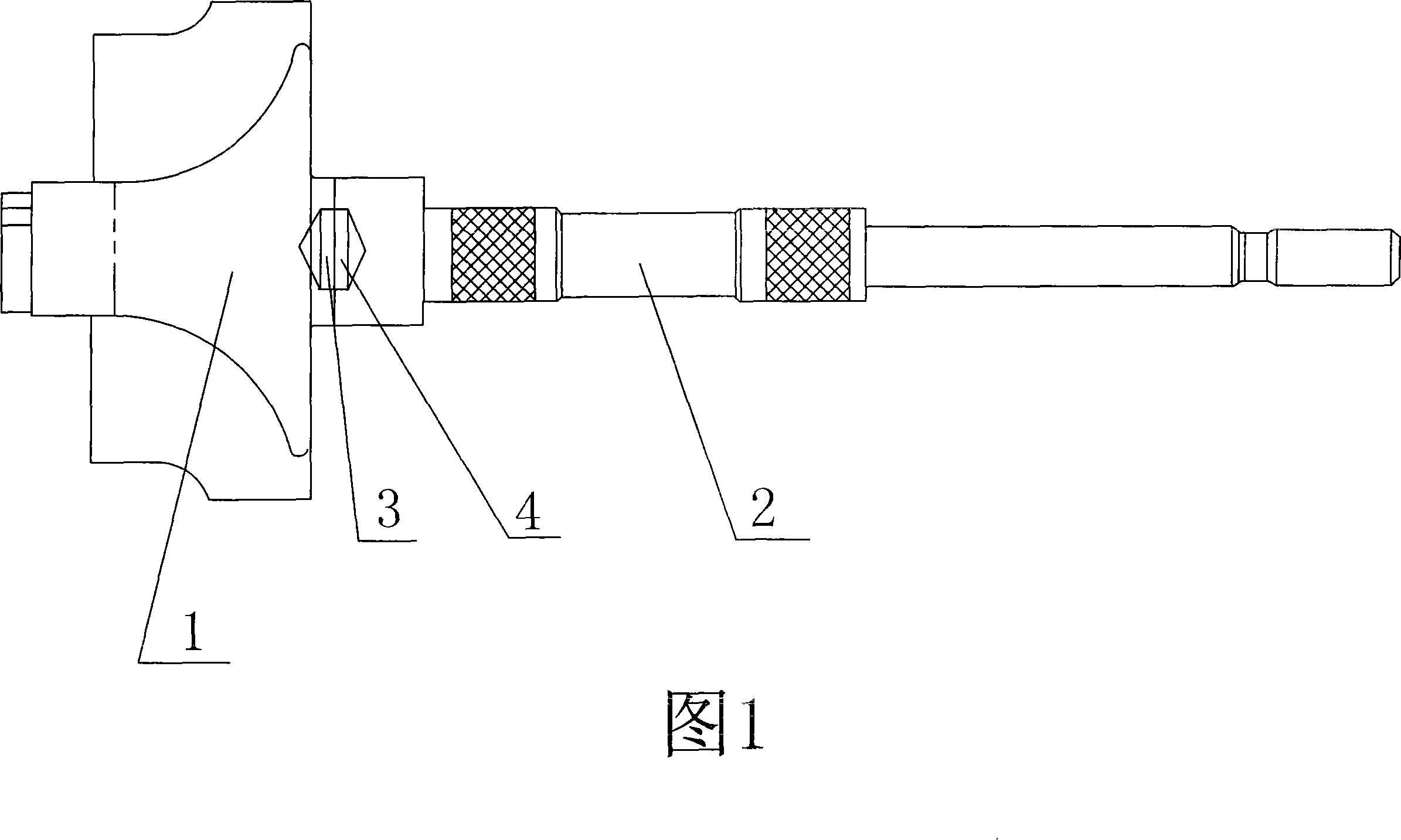 Electron bombardment welding turbine shaft, and producing technique