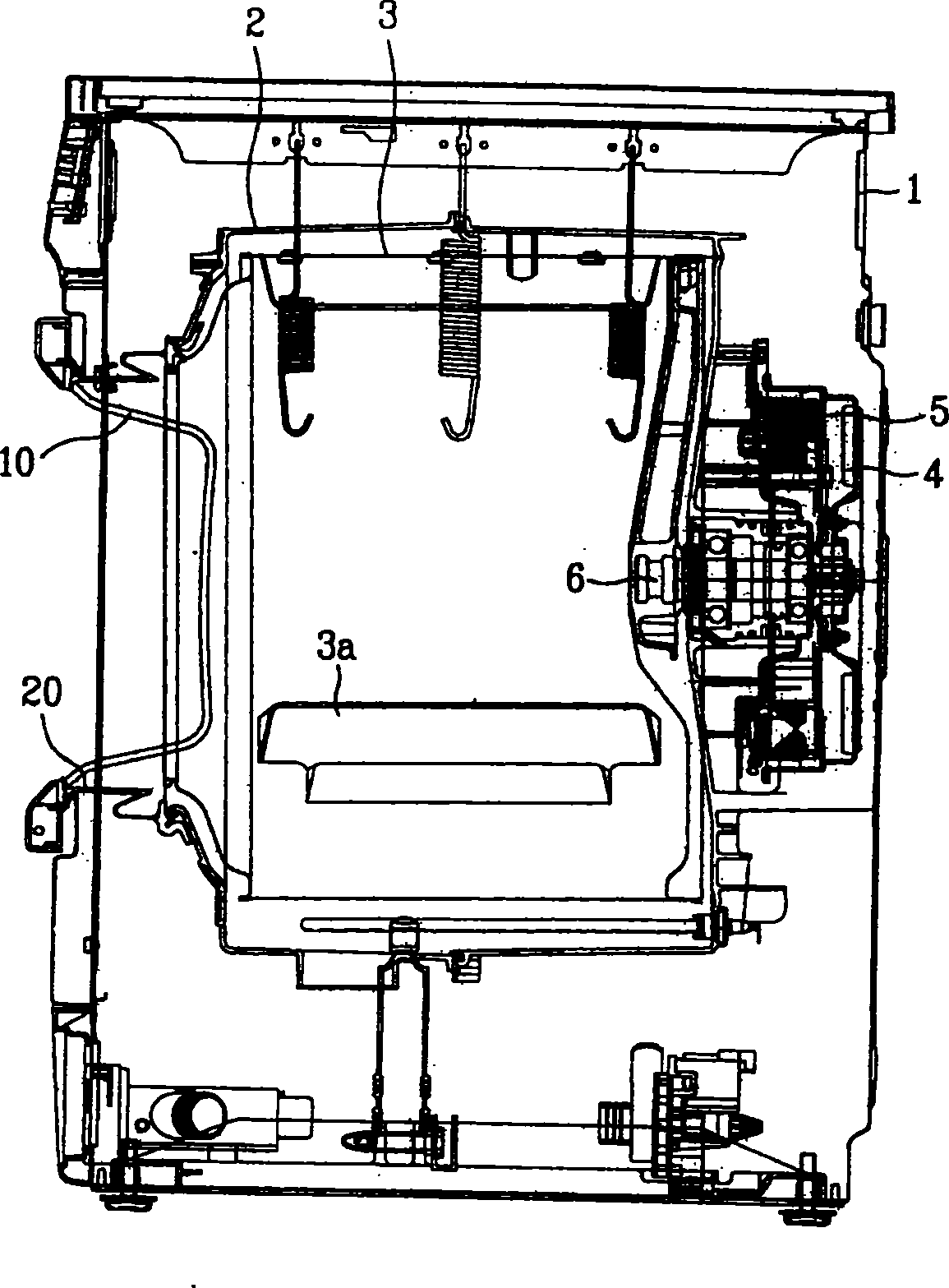 Inclined rotary drum washing machine with pulsative wheel