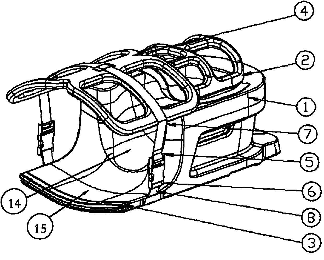 Intracranial and cervical joint radio frequency coil device for magnetic resonance imaging system