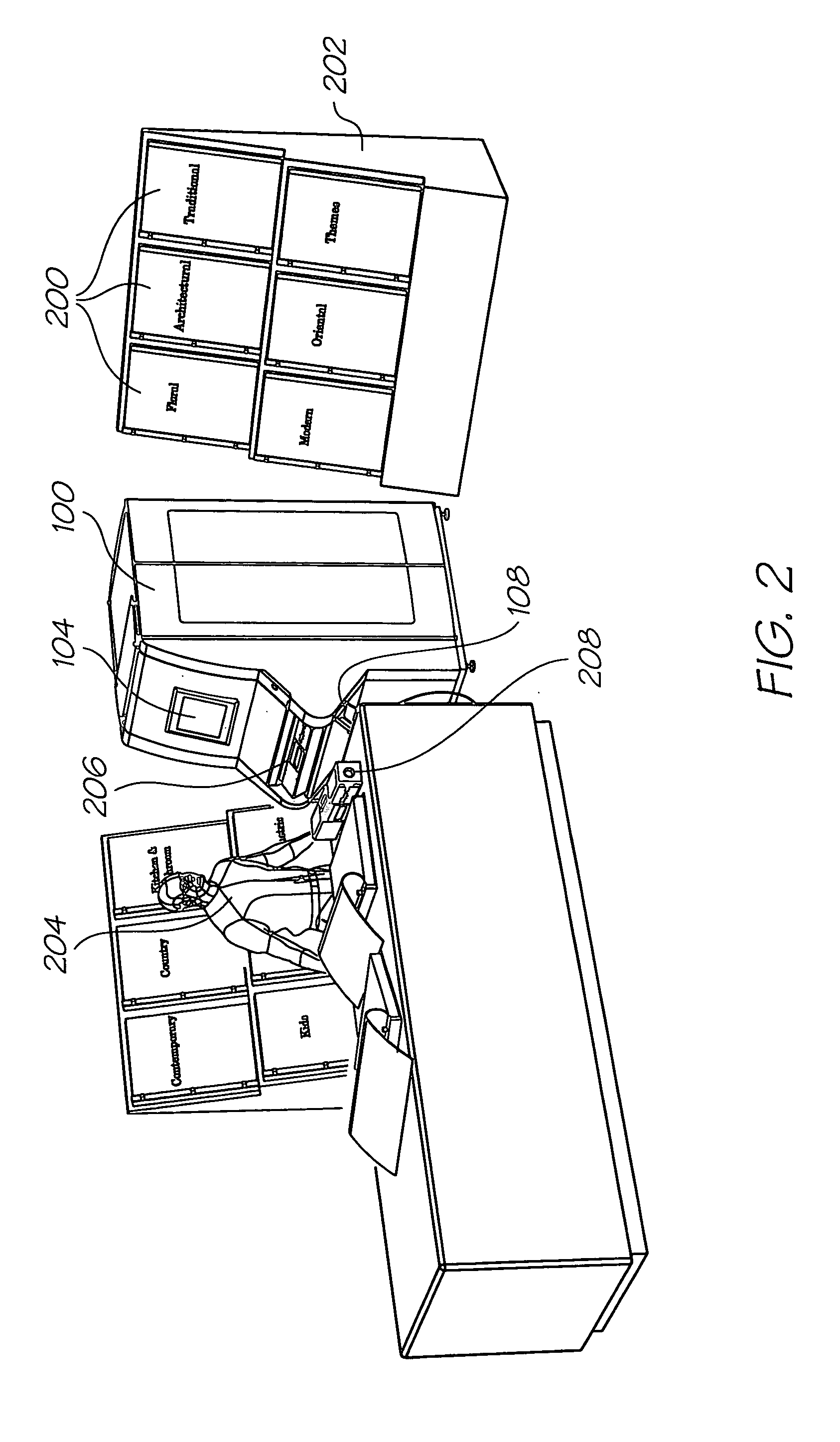 Wallpaper printer with removable printhead