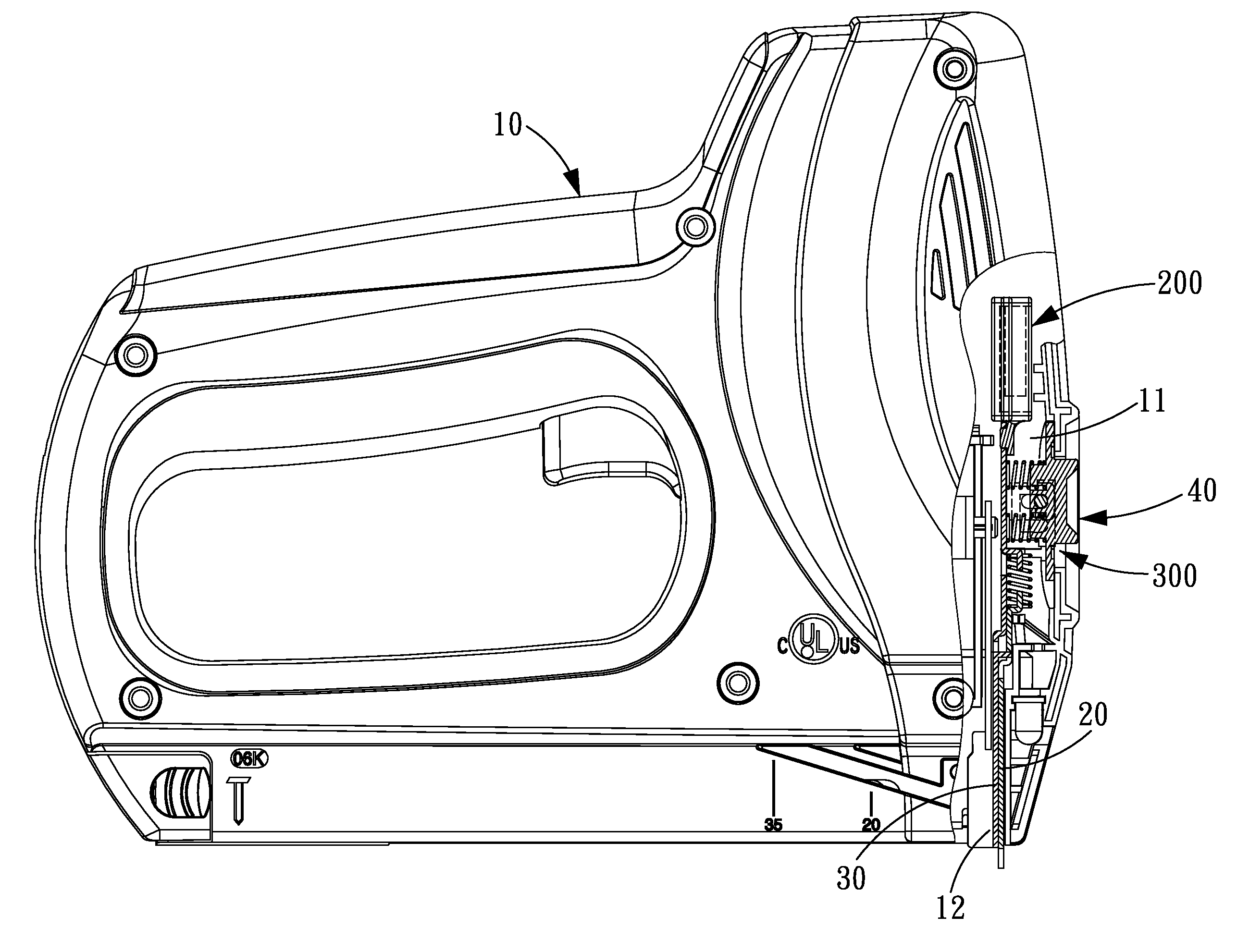 Staple Gun with a Safety Device and Its Safety Device