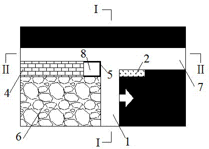 Gob-side entry retaining method reserving shed legs for filling