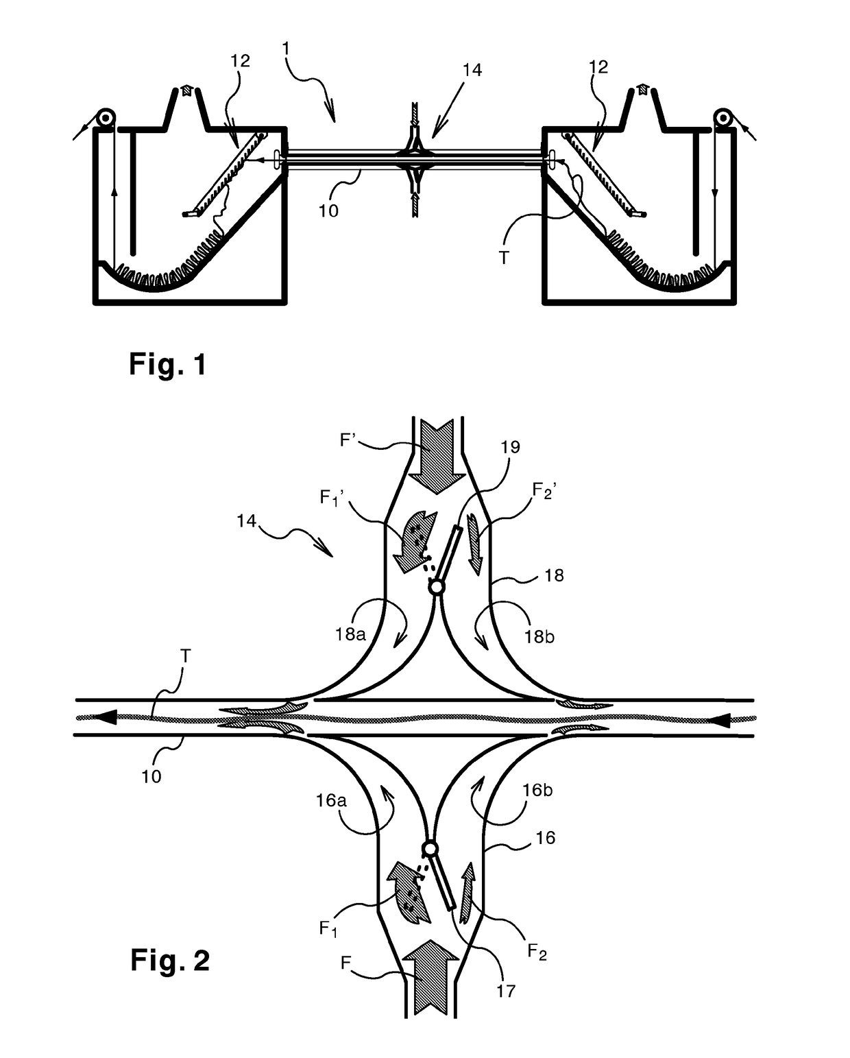 Method and machine for treating textile fabrics with an adjustable air flow