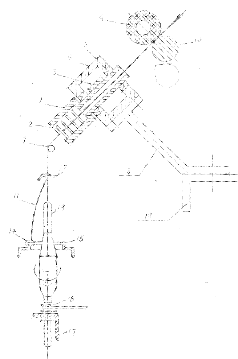 High-tenacity and low-tension spinning device