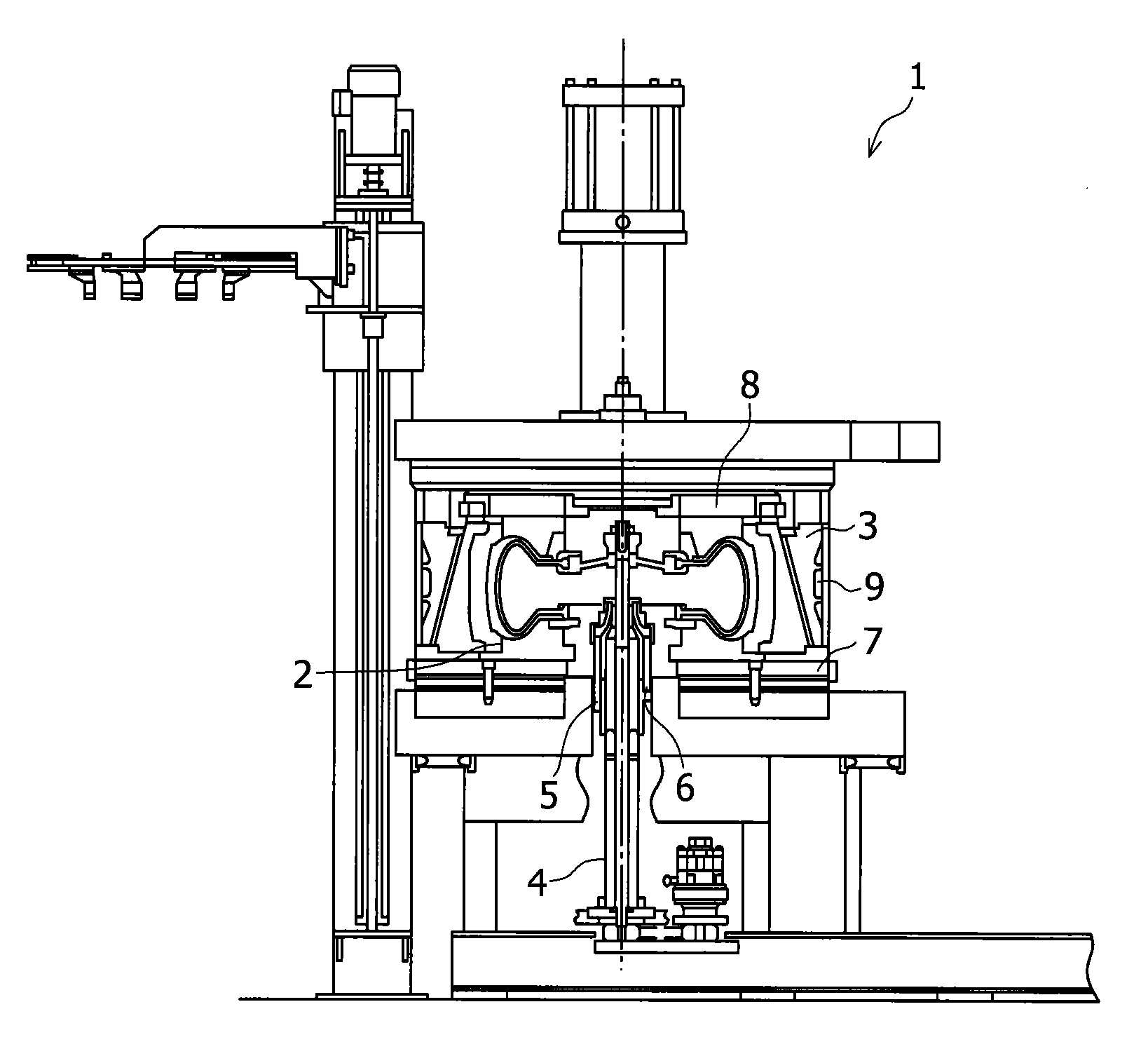 Tire vulcanizer and tire vulcanizing method