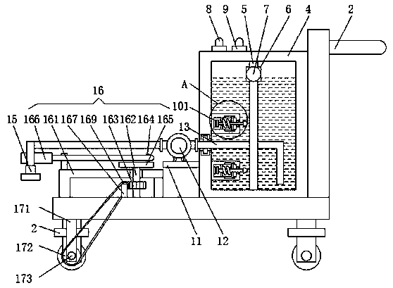 Bridge floor concrete curing device for highway engineering bridge construction