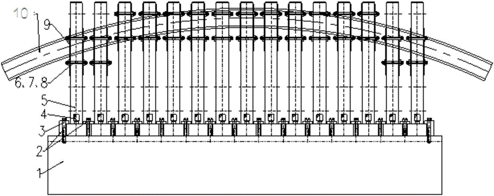 Detection device of large-scale section-bar three-dimensional bending component and detection method thereof