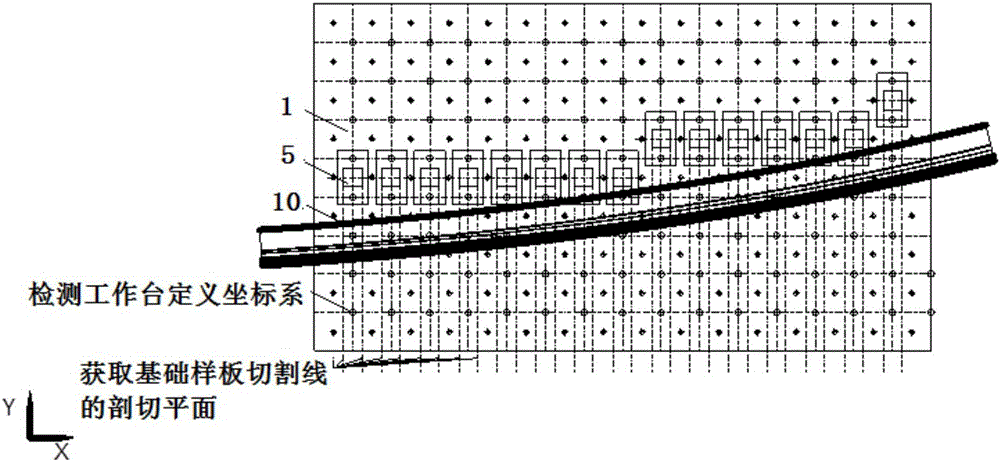 Detection device of large-scale section-bar three-dimensional bending component and detection method thereof