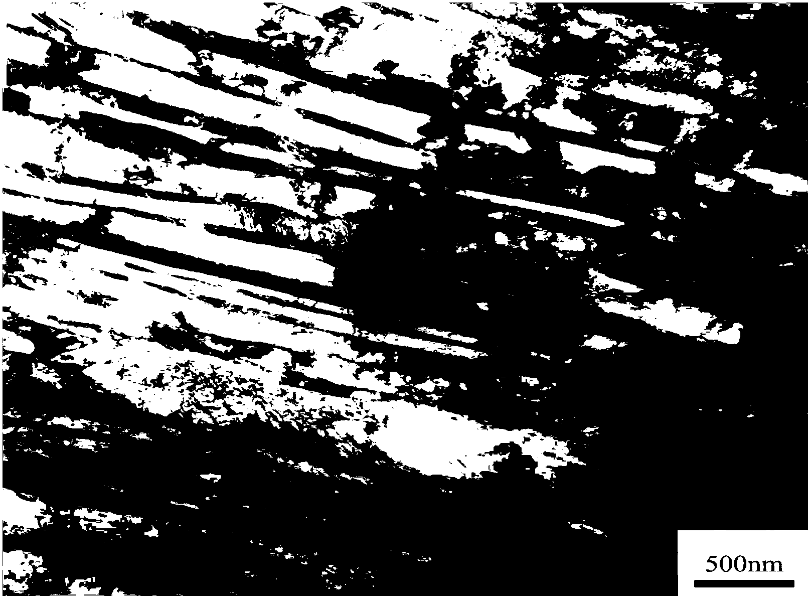 Medium temperature deformation nanometer austenite enhanced plasticized steel and preparation method thereof