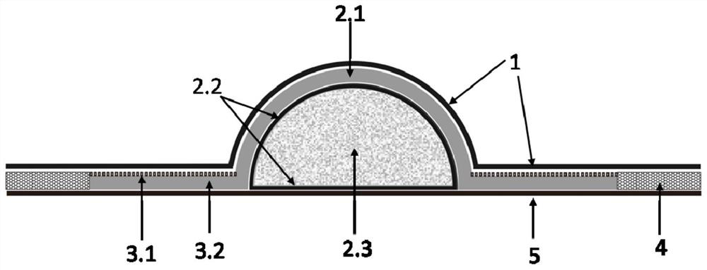 Paracetamol abdominal navel patch and preparation method thereof