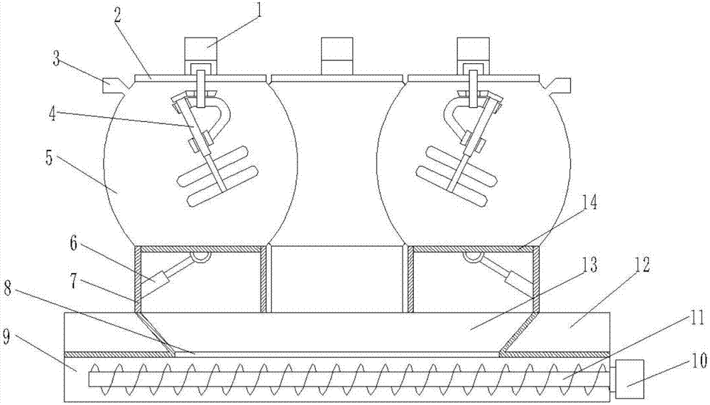 Planetary concrete stirring equipment