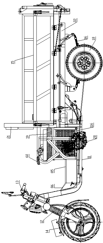 Electromechanical two-purpose three-wheeled motorcycle